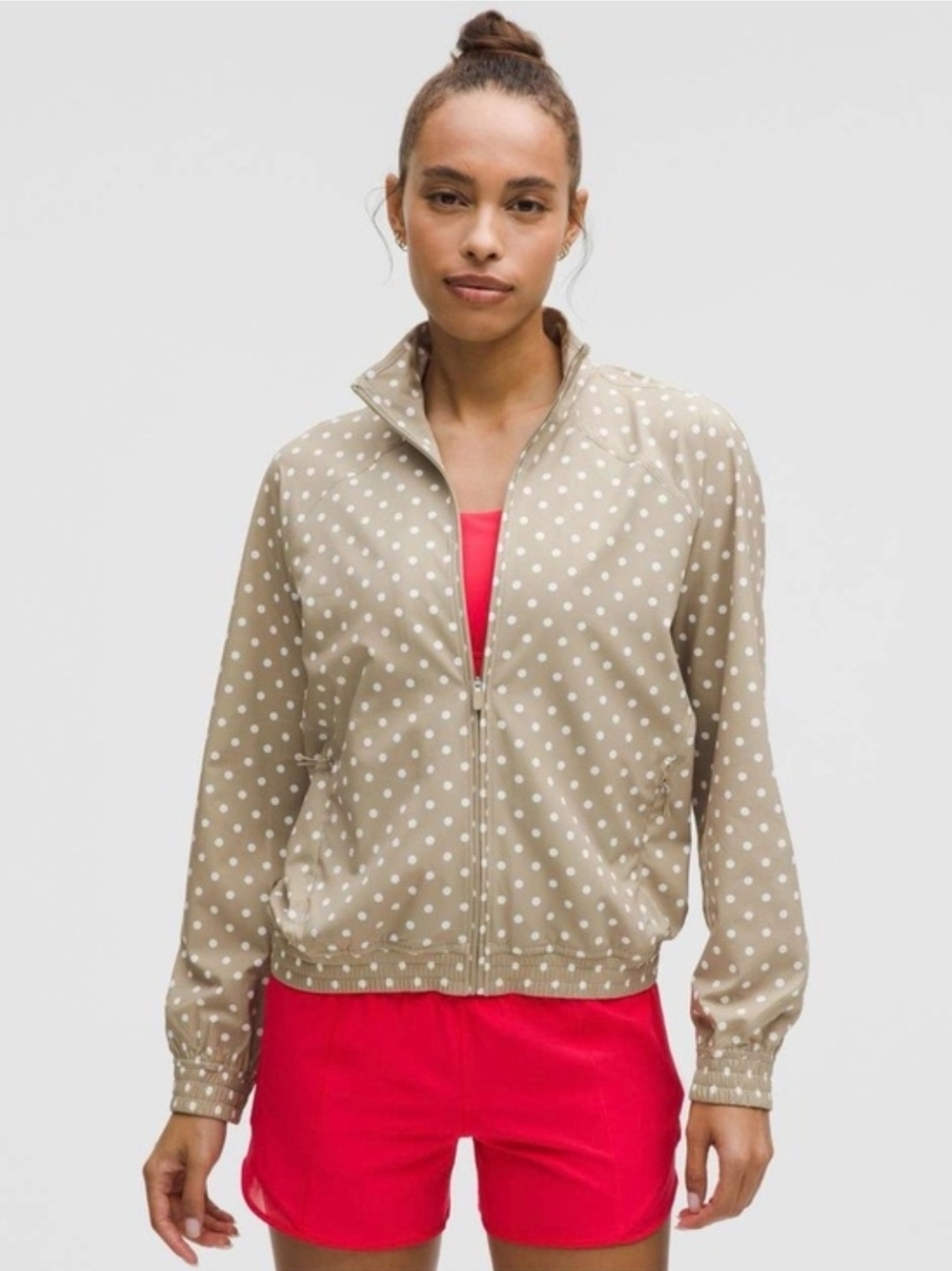 Lululemon Adapted State Track Jacket SPSO Size 8 Polka Dot W3IUDS